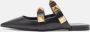 Valentino Vintage Pre-owned Leather flats Black Dames - Thumbnail 2