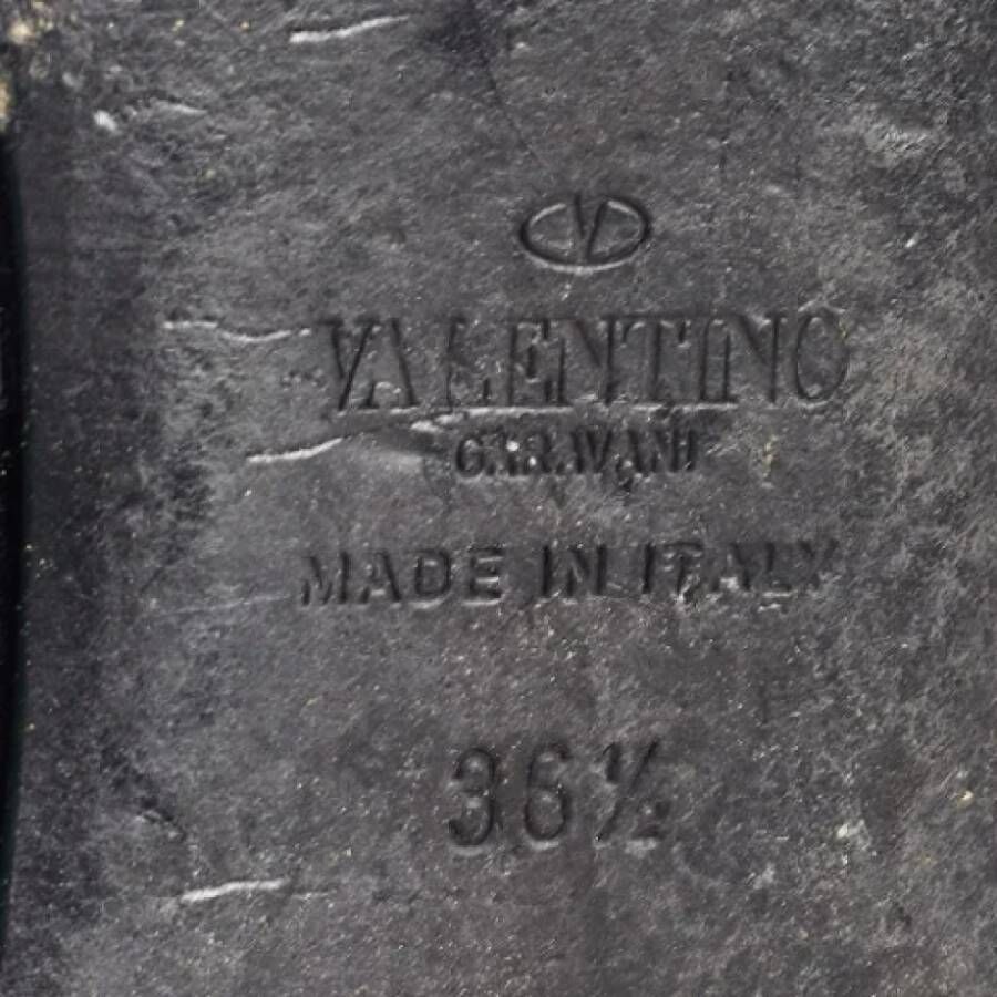 Valentino Vintage Pre-owned Leather flats Black Dames