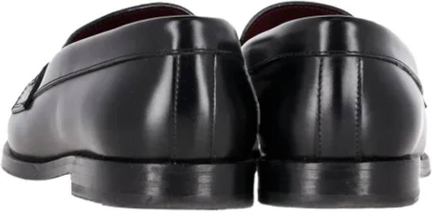 Valentino Vintage Pre-owned Leather flats Black Dames