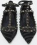 Valentino Vintage Pre-owned Leather flats Black Dames - Thumbnail 3