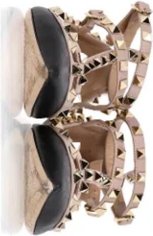 Valentino Vintage Pre-owned Leather flats Black Dames