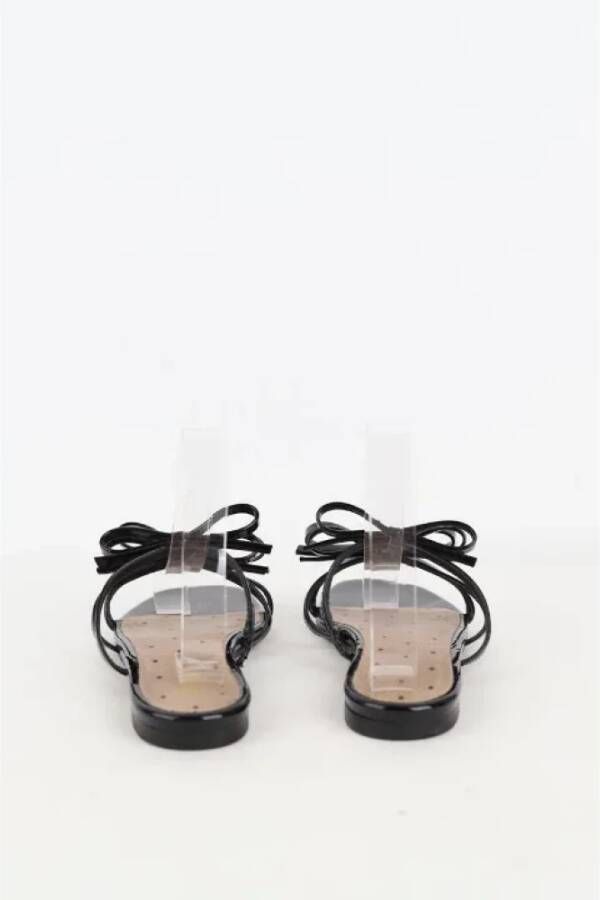 Valentino Vintage Pre-owned Leather flats Black Dames