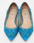 Valentino Vintage Pre-owned Leather flats Blue Dames - Thumbnail 3