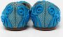 Valentino Vintage Pre-owned Leather flats Blue Dames - Thumbnail 5