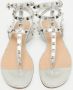 Valentino Vintage Pre-owned Leather flats Gray Dames - Thumbnail 3