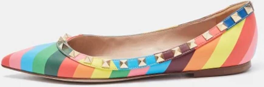 Valentino Vintage Pre-owned Leather flats Multicolor Dames