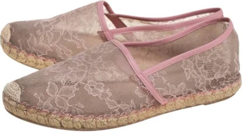 Valentino Vintage Pre-owned Leather flats Pink Dames