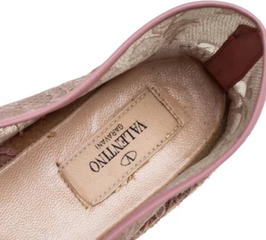 Valentino Vintage Pre-owned Leather flats Pink Dames
