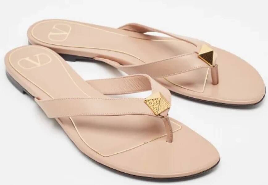 Valentino Vintage Pre-owned Leather flats Pink Dames