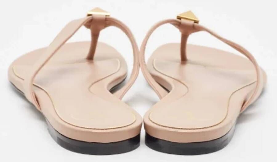 Valentino Vintage Pre-owned Leather flats Pink Dames