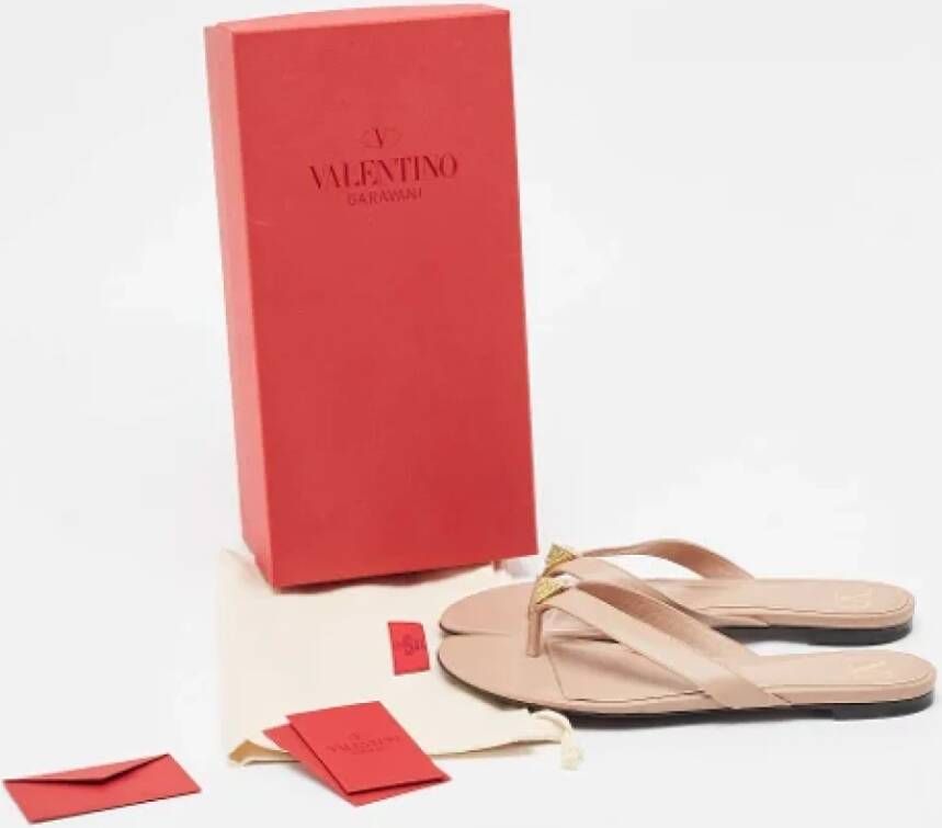 Valentino Vintage Pre-owned Leather flats Pink Dames