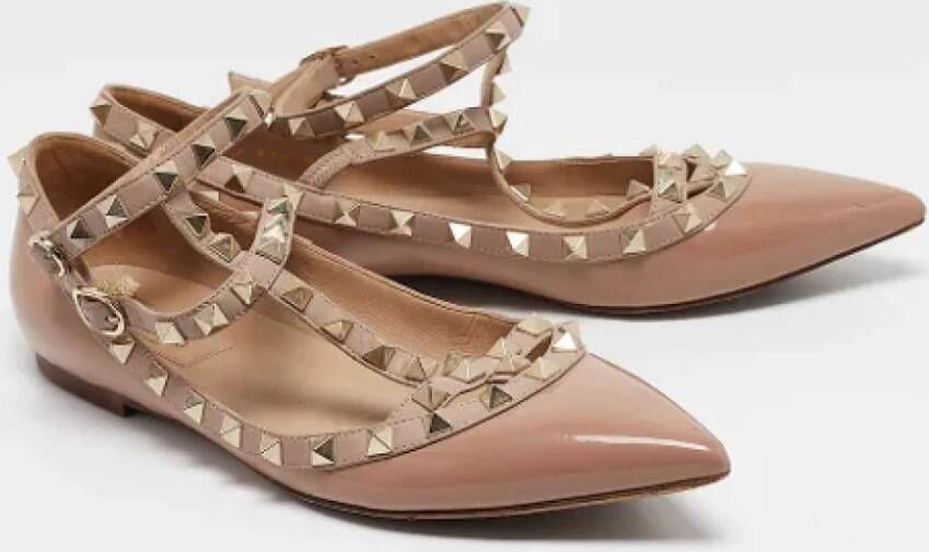 Valentino Vintage Pre-owned Leather flats Pink Dames