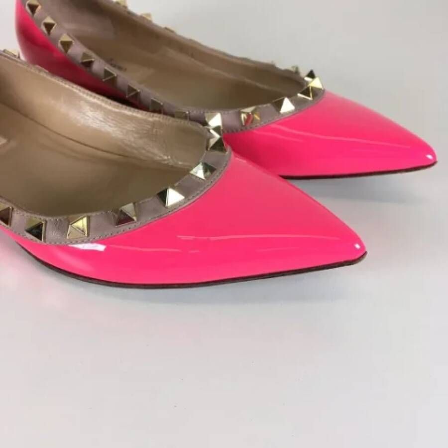 Valentino Vintage Pre-owned Leather flats Pink Dames