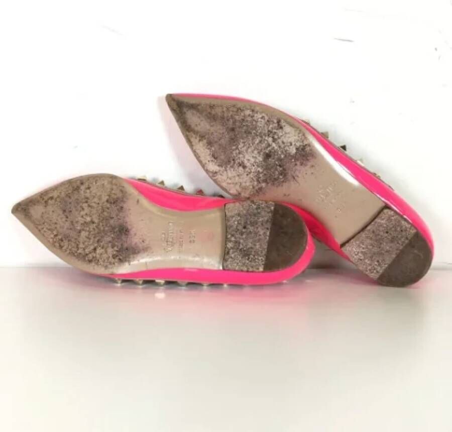 Valentino Vintage Pre-owned Leather flats Pink Dames