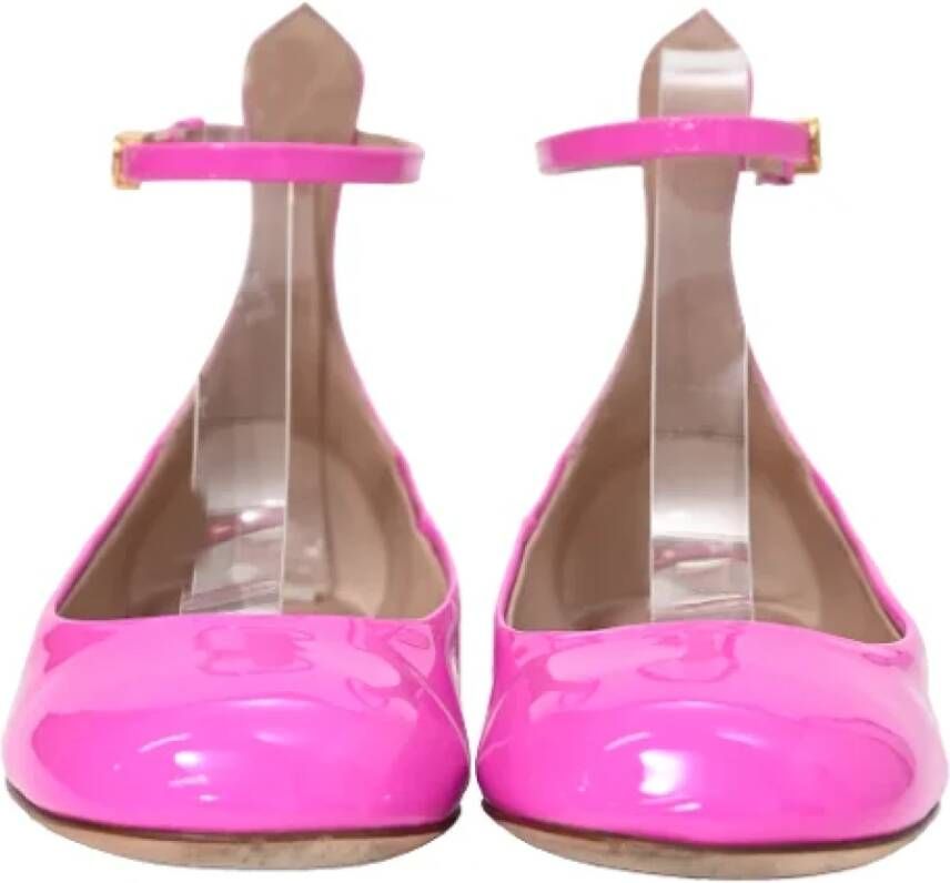 Valentino Vintage Pre-owned Leather flats Pink Dames