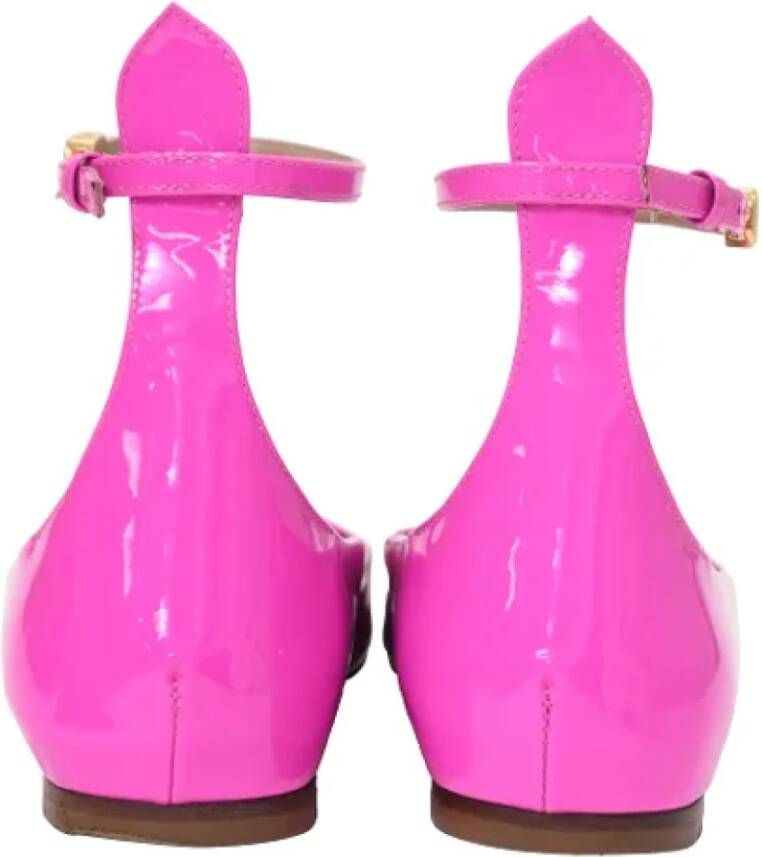 Valentino Vintage Pre-owned Leather flats Pink Dames