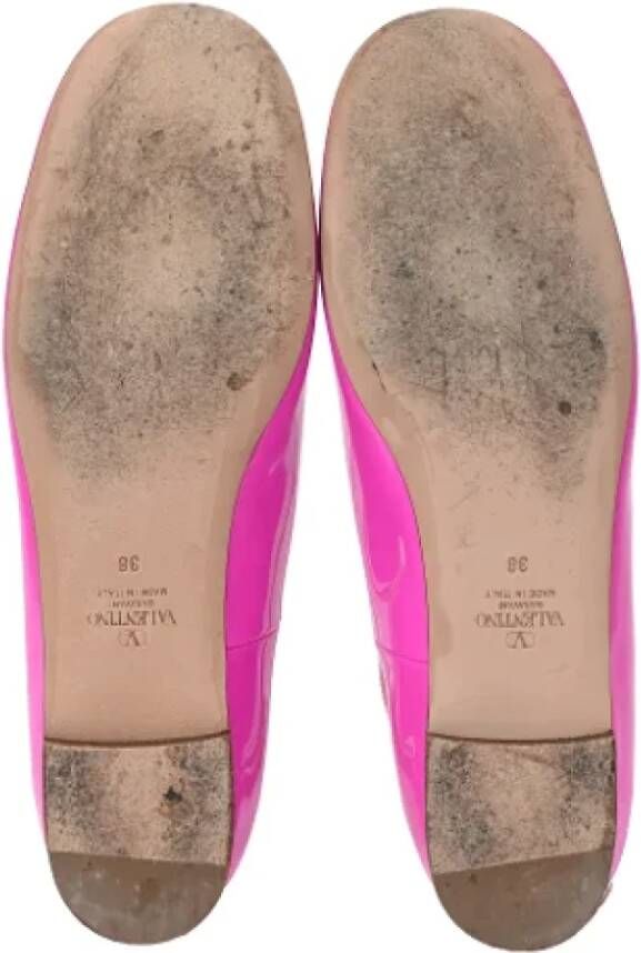 Valentino Vintage Pre-owned Leather flats Pink Dames