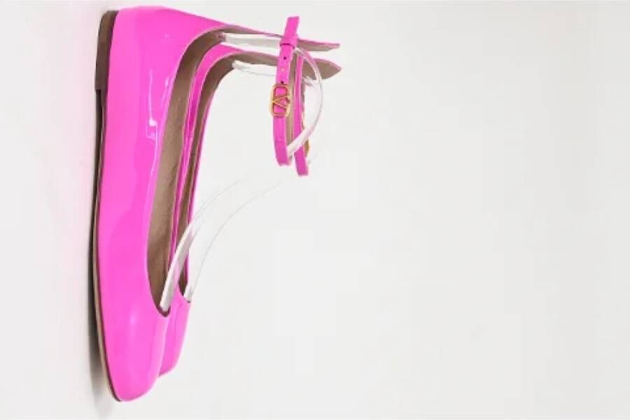 Valentino Vintage Pre-owned Leather flats Pink Dames