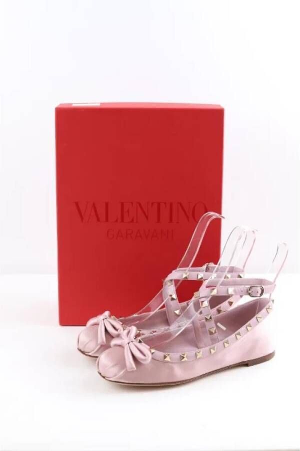 Valentino Vintage Pre-owned Leather flats Pink Dames