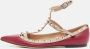 Valentino Vintage Pre-owned Leather flats Red Dames - Thumbnail 2