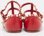 Valentino Vintage Pre-owned Leather flats Red Dames - Thumbnail 5