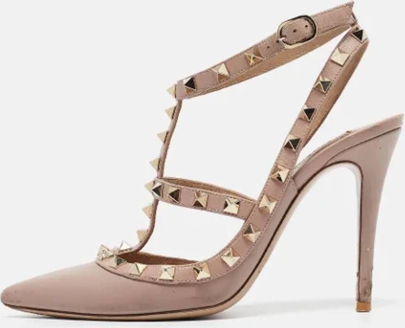 Valentino Vintage Pre-owned Leather heels Beige Dames