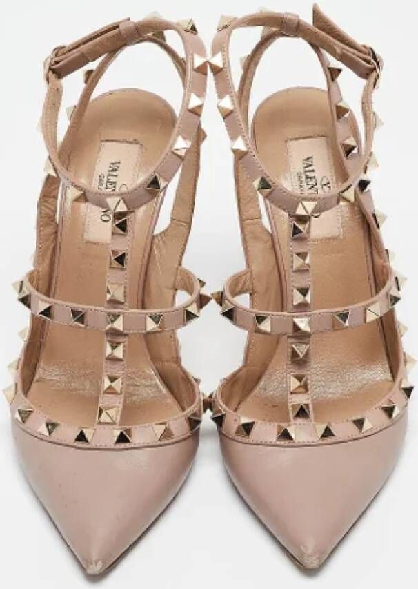 Valentino Vintage Pre-owned Leather heels Beige Dames