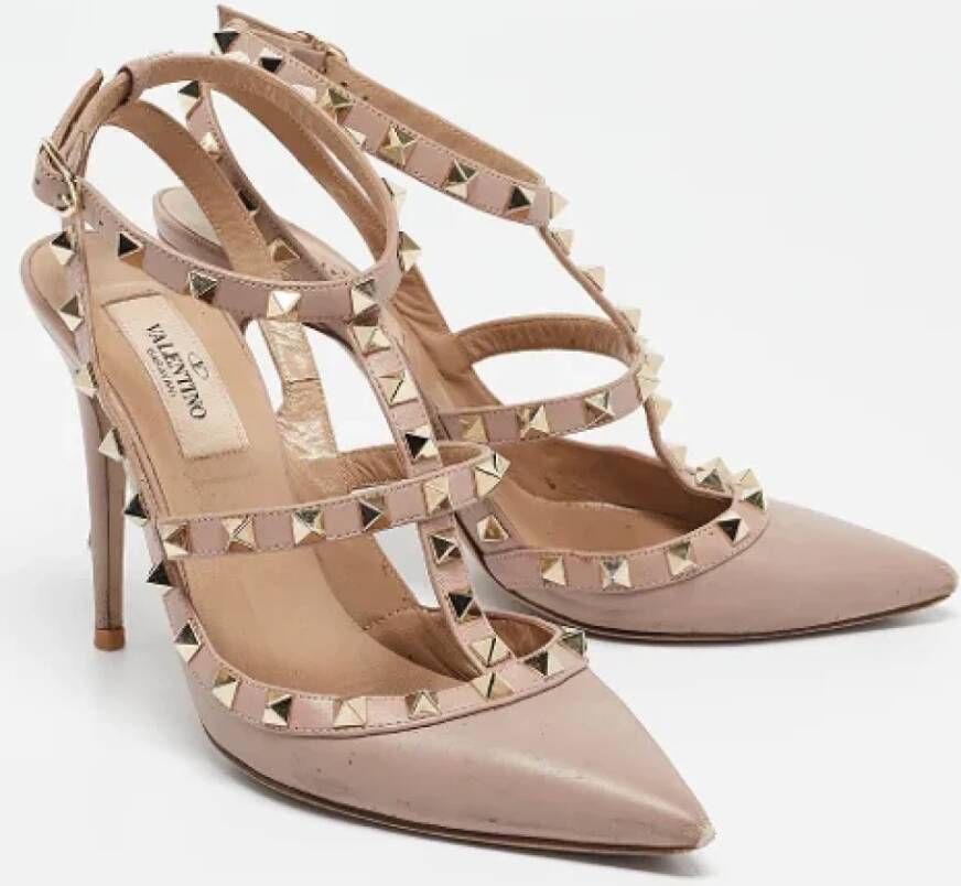 Valentino Vintage Pre-owned Leather heels Beige Dames