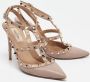 Valentino Vintage Pre-owned Leather heels Beige Dames - Thumbnail 4