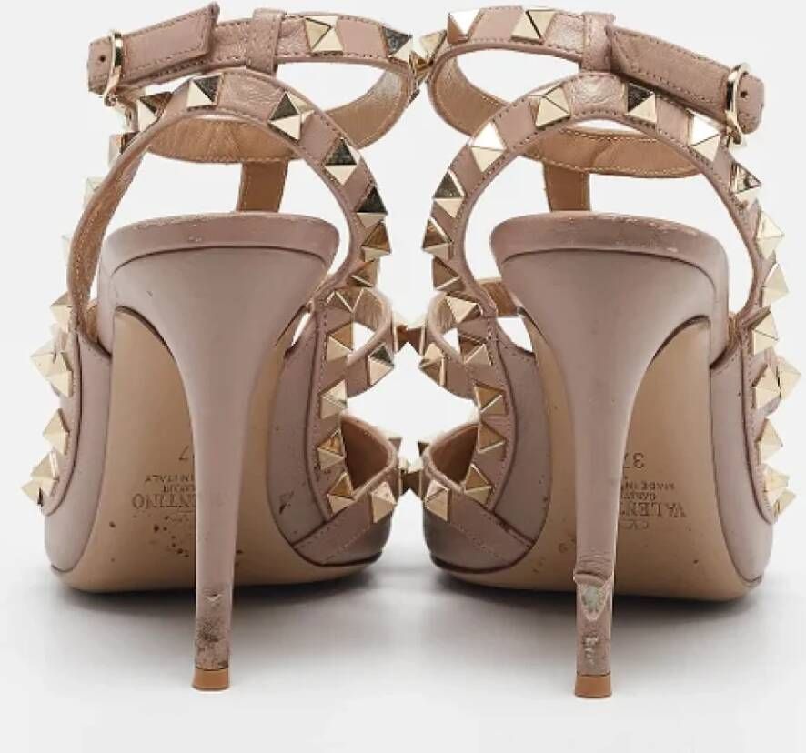 Valentino Vintage Pre-owned Leather heels Beige Dames