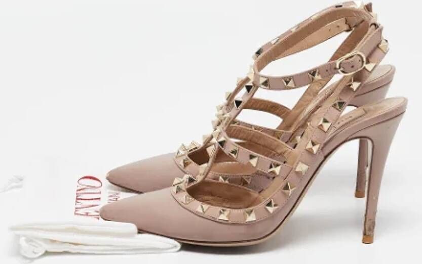 Valentino Vintage Pre-owned Leather heels Beige Dames