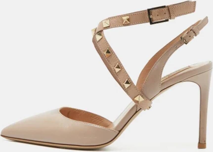 Valentino Vintage Pre-owned Leather heels Beige Dames