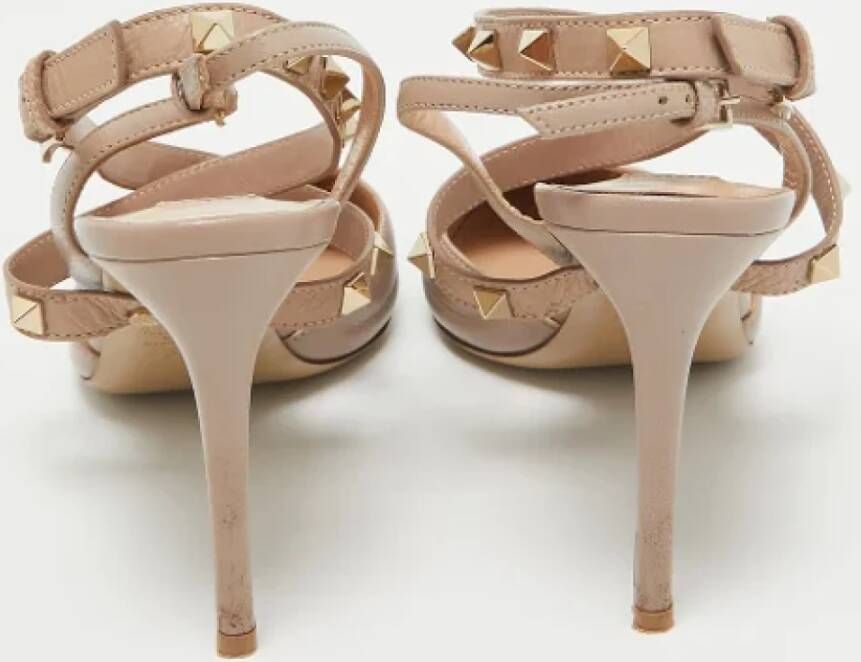 Valentino Vintage Pre-owned Leather heels Beige Dames