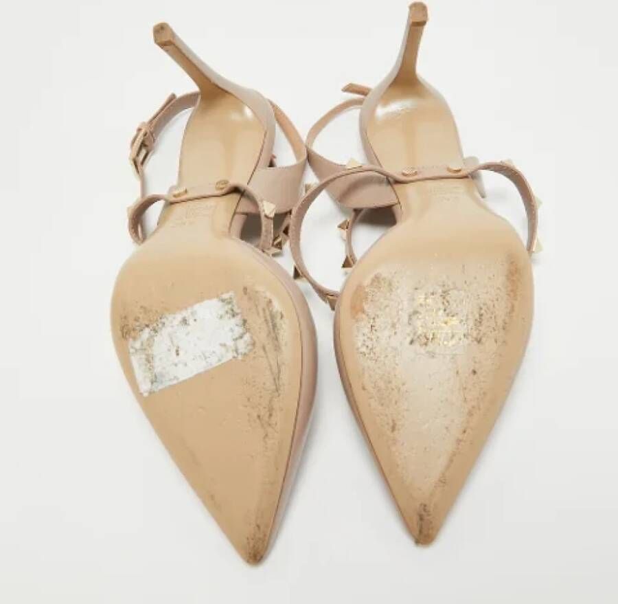 Valentino Vintage Pre-owned Leather heels Beige Dames