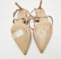 Valentino Vintage Pre-owned Leather heels Beige Dames - Thumbnail 6