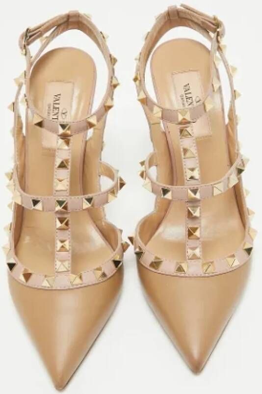 Valentino Vintage Pre-owned Leather heels Beige Dames