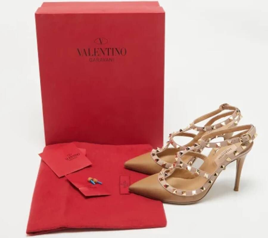 Valentino Vintage Pre-owned Leather heels Beige Dames