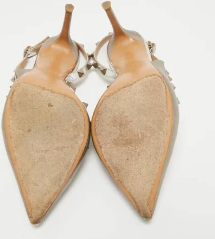 Valentino Vintage Pre-owned Leather heels Beige Dames
