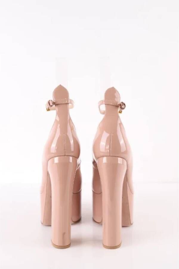 Valentino Vintage Pre-owned Leather heels Beige Dames
