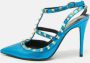 Valentino Vintage Pre-owned Leather heels Blue Dames - Thumbnail 2
