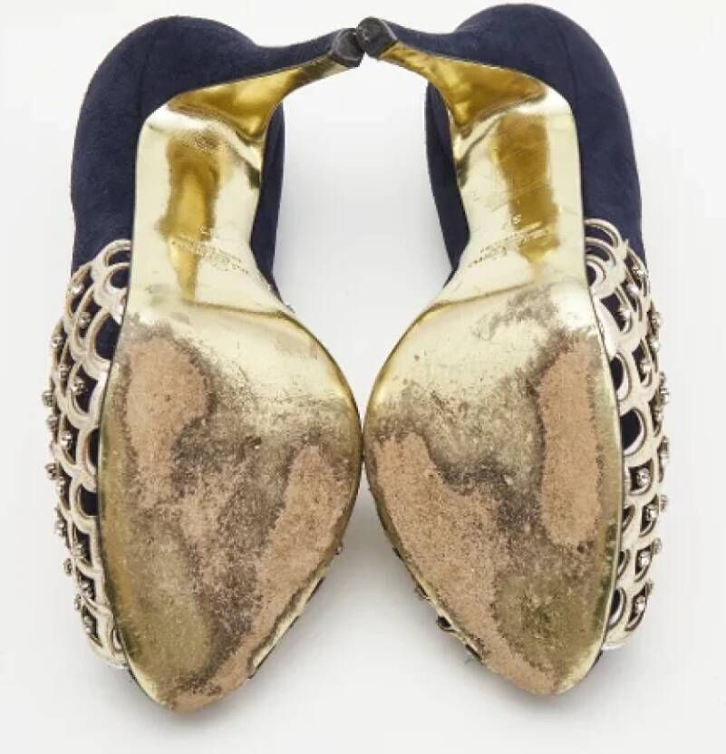 Valentino Vintage Pre-owned Leather heels Blue Dames