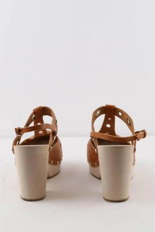 Valentino Vintage Pre-owned Leather heels Brown Dames