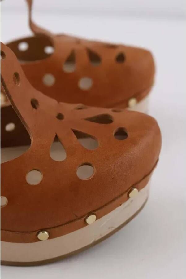 Valentino Vintage Pre-owned Leather heels Brown Dames