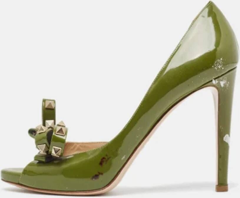 Valentino Vintage Pre-owned Leather heels Green Dames