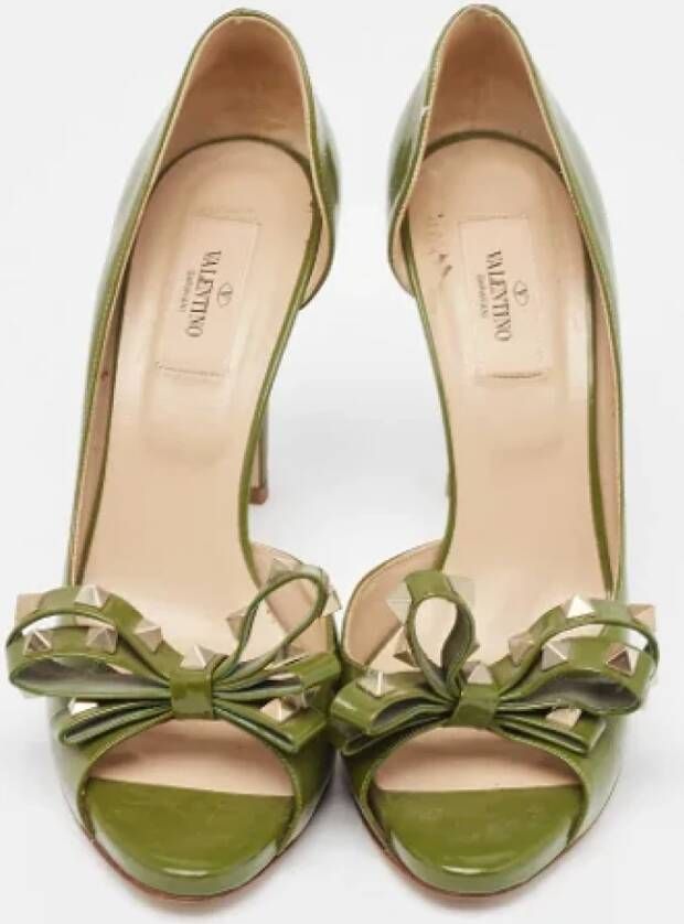 Valentino Vintage Pre-owned Leather heels Green Dames