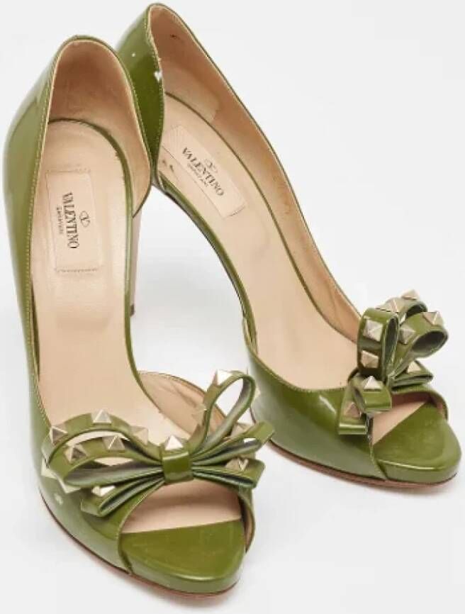 Valentino Vintage Pre-owned Leather heels Green Dames