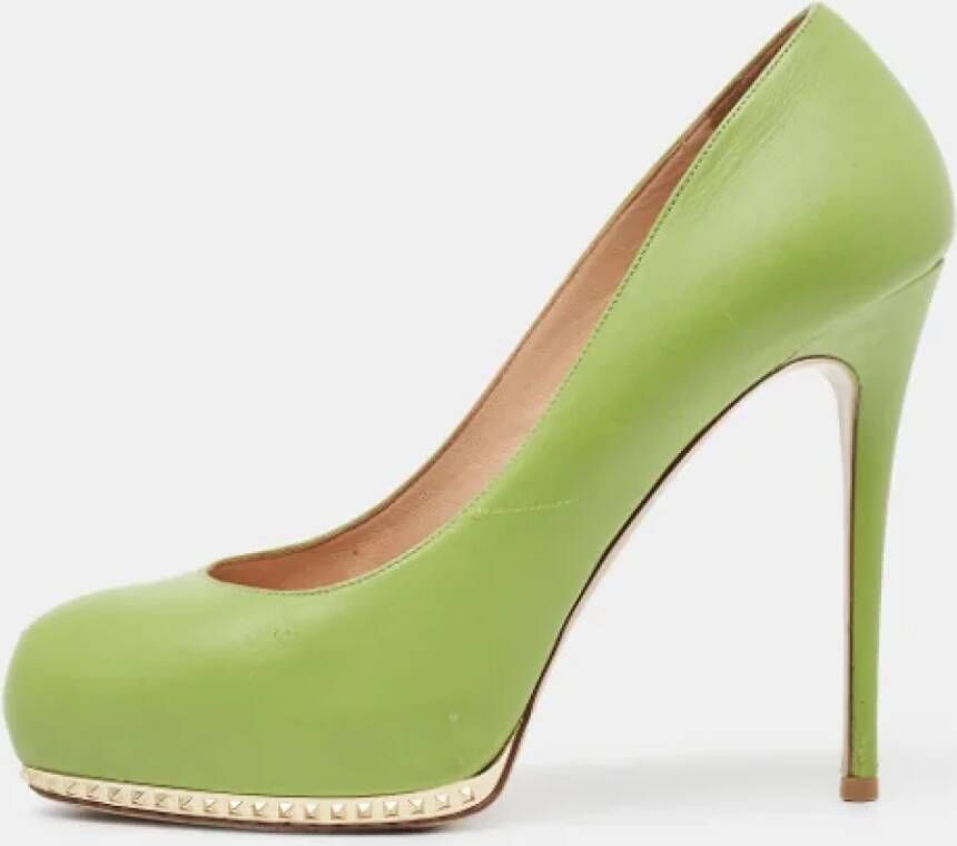 Valentino Vintage Pre-owned Leather heels Green Dames