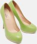Valentino Vintage Pre-owned Leather heels Green Dames - Thumbnail 4