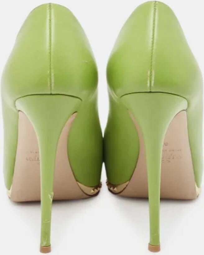 Valentino Vintage Pre-owned Leather heels Green Dames