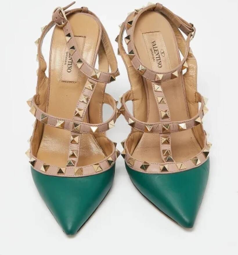 Valentino Vintage Pre-owned Leather heels Green Dames